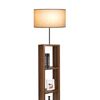 Lámpara De Pie Redditch 1xe27 20 W Metal Mdf Tela 21 X Ø 38 Cm Beige / Madera  [lux.pro]