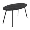 Mesa De Centro Skærbæk Ovalada Aglomerado Y Metal 43 X 90 X 50 Cm - Mármol Negro [en.casa]