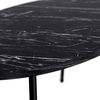 Mesa De Centro Skærbæk Ovalada Aglomerado Y Metal 43 X 90 X 50 Cm - Mármol Negro [en.casa]