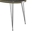 Mesa De Centro Hirtshals Ovalada Aglomerado Y Metal 41 X 90 X 50 Cm - Mármol Negro Y Dorado [en.casa]