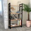 Librería Skørping De 4 Niveles Aglomerado/metal 150 X 65 X 30 Cm - Efecto Madera Y Negro [en.casa]