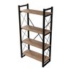 Librería Skørping De 4 Niveles Aglomerado/metal 150 X 65 X 30 Cm - Efecto Madera Y Negro [en.casa]