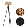 Lámpara De Pie Royal Tunbridge Wells 1xe27 Mdf Pvc 140xø40cm - Leopardo/negro [lux.pro]