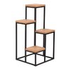 Soporte Para Plantas Ameland De 4 Niveles Metal/aglomerado 67 X 34 X 34 Cm Negro / Madera [en.casa]