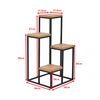 Soporte Para Plantas Ameland De 4 Niveles Metal/aglomerado 67 X 34 X 34 Cm Negro / Madera [en.casa]