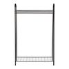 Perchero Burro Hvorslev Con 2 Estantes Metal 144 X 89 X 33 Cm Negro [en.casa]