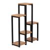 Soporte Para Plantas Rosenholm Con 6 Estantes Metal/aglomerado 79 X 56 X 20 Cm Madera/negro [en.casa]