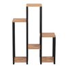 Soporte Para Plantas Rosenholm Con 6 Estantes Metal/aglomerado 79 X 56 X 20 Cm Madera/negro [en.casa]