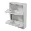 Zapatero Sokndal Con 2 Puertas Abatibles Metal 71 X 50 X 15 Cm Blanco [en.casa]