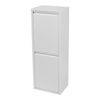 Mueble Con 2 Cubos De Basura Sollentuna De 28 L Metal Plástico 93 X 33 X 25 Cm Blanco [en.casa]