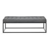 Banco Salta Tapizado Tela / Metal 120 X 40 X 38 Cm Gris [pro.tec]