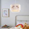 Lámpara Colgante Infantil Lurgan 1xe27 20 W Motivo De Unicornio Plástico Tela 70xø30 Cm Blanco [lux.pro]