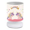 Lámpara De Mesa Infantil Maidstone Unicornio 1xe14 20 W Mdf Tela 22 X Ø 15 Cm Blanco / Multicolor [lux.pro]