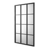 Espejo Cuadriculado De Pared Cupello Con 12 Piezas Cuadradas Mdf 90 X 60 Cm - Negro Mate [en.casa]