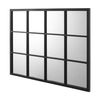 Espejo Cuadriculado De Pared Cupello Con 12 Piezas Cuadradas Mdf 90 X 60 Cm - Negro Mate [en.casa]