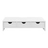 Soporte Para Monitor Ruovesi Con 3 Cajones Aglomerado 12 X 51 X 25cm - Blanco [en.casa]