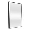 Espejo De Pared Novoli Rectangular Con Ganchos Plástico 72 X 52 Cm - Negro [en.casa]