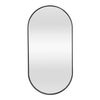 Espejo De Pared Ovalado Picciano Aluminio - 30 X 60 Cm - Negro Mate [en.casa]
