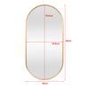 Espejo De Pared Ovalado Picciano Aluminio - 40 X 80 Cm - Dorado [en.casa]
