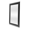 Espejo De Pared Ocre Rectangular Con Ganchos Plástico 84 X 64 Cm - Negro [en.casa]