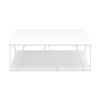 Mesa De Centro Saltdal Con Estante Aglomerado 91 X 62 X 30 Cm - Blanco / Cromo [en.casa]