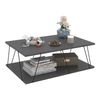 Mesa De Centro Saltdal Con Estante Aglomerado 91 X 62 X 30 Cm -  Antracita/negro [en.casa]