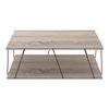 Mesa De Centro Saltdal Con Estante Aglomerado 91 X 62 X 30 Cm - Roble/negro [en.casa]