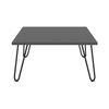 Mesa De Centro Vindeln Con Patas De Horquilla Aglomerado/metal 60 X 60 X 30 Cm - Antracita / Negro [en.casa]