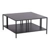 Mesa De Centro Kumlinge Cuadrada Con Estante Metal 40 X 80 X 80 Cm - Negro [en.casa]