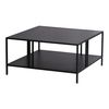 Mesa De Centro Kumlinge Cuadrada Con Estante Metal 40 X 80 X 80 Cm - Negro [en.casa]