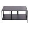 Mesa De Centro Kumlinge Cuadrada Con Estante Metal 40 X 80 X 80 Cm - Negro [en.casa]