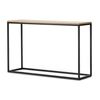 Mesa Consola Kittilä Para Entrada Metal/mdf 80 X 100 X 30 Cm - Negro Y Efecto Roble [en.casa]