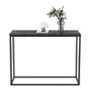 Mesa Consola Kittilä Para Entrada Metal/mdf 80 X 100 X 30 Cm - Negro Y Efecto Mármol [en.casa]