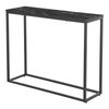 Mesa Consola Kittilä Para Entrada Metal/mdf 80 X 100 X 30 Cm - Negro Y Efecto Mármol [en.casa]