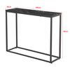 Mesa Consola Kittilä Para Entrada Metal/mdf 80 X 100 X 30 Cm - Negro Y Efecto Mármol [en.casa]