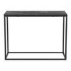 Mesa Consola Kittilä Para Entrada Metal/mdf 80 X 100 X 30 Cm - Negro Y Efecto Mármol [en.casa]