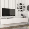 Mueble Tv Suspendido Vihti Aglomerado 180 X 31 X 30 Cm - Blanco [en.casa]