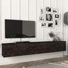 Mueble Tv Suspendido Vihti Aglomerado 180 X 31 X 30 Cm - Roble Negro [en.casa]