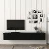 Mueble Tv Suspendido Vihti Aglomerado 180 X 31 X 30 Cm - Negro [en.casa]