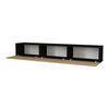 Mueble Tv Suspendido Vihti Aglomerado 180 X 31 X 30 Cm - Negro Y Roble [en.casa]