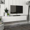 Mueble Tv Suspendido Toivakka Aglomerado 135 X 31 X 25 Cm - Blanco [en.casa]