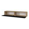 Mueble Tv Suspendido Toivakka Aglomerado 135 X 31 X 25 Cm - Roble / Negro [en.casa]