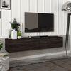 Mueble Tv Suspendido Toivakka Aglomerado 135 X 31 X 25 Cm - Roble Negro [en.casa]