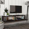 Mueble Tv Suspendido Toivakka Aglomerado 135 X 31 X 25 Cm - Roble Negro [en.casa]