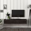 Mueble Tv Suspendido Toivakka Aglomerado 135 X 31 X 25 Cm - Roble Negro [en.casa]