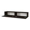 Mueble Tv Suspendido Toivakka Aglomerado 135 X 31 X 25 Cm - Roble Negro [en.casa]