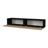 Mueble Tv Suspendido Toivakka Aglomerado 135 X 31 X 25 Cm - Negro / Roble [en.casa]