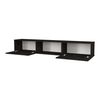 Mueble Tv Suspendido Paltamo Aglomerado 180 X 31 X 30 Cm - Roble Negro [en.casa]