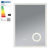 Espejo De Pared Con Led Scafa Para Baño Ip65 Con Antivaho Y Lupa Aluminio 70 X 50 X 3 Cm - Blanco [en.casa]