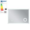 Espejo De Pared Con Led Scafa Para Baño Ip65 Con Antivaho Y Lupa Aluminio 70 X 100 X 3 Cm - Blanco [pro.tec]